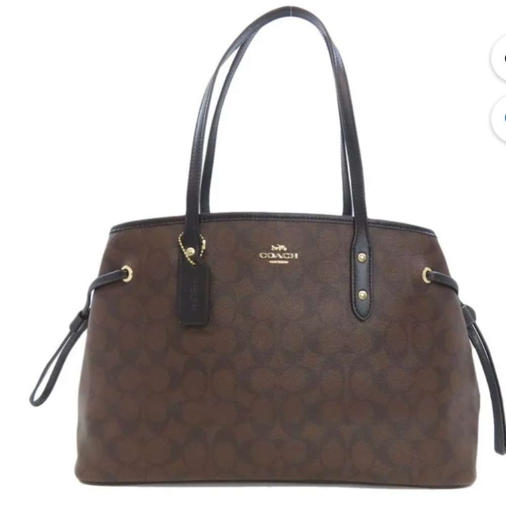 💜COACH Signature Drawstring Tote